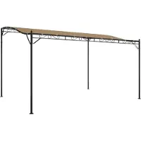 Syfax Tettoia Tortora 4x3 m 180 g/m² Tessuto e Acciaio