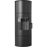 Kratki Stufa in acciaio ROLLO High Ø 150 7 kW rivestimento nero