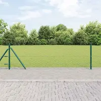 Syfax Recinzione esagonale con base in cemento 10 x 0,6 m Verde Rete