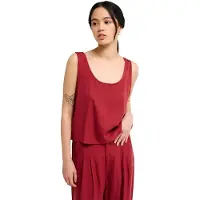 Quiksilver Women's Vista Woven Tank Top Donna (M, rosso)
