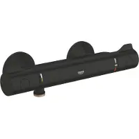 GROHE Grohtherm 800 Mitigeur thermostatique pour douche, raccords en S, Matt Black, 1022022430, 1022022430