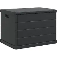 vidaXL Contenitore da giardino in plastica, 77,5 x 54,5 x 53 cm, colore antracite