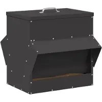 vidaXL - Abbeveratoio per polli, nero, 40,5 x 45 x 41 cm, capacità 20 kg