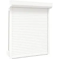 vidaXL Tapparella bianca 110 x 130 cm in alluminio e poliuretano