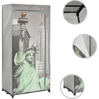 Syfax Armadio New York 75x45x160 cm in Tessuto