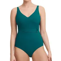 Chantelle Sw 1p Underw. Plunge Greenish Blue Taglia: E85 | Costumi Interi Outlet | Donna | Blu