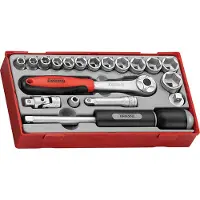 LUNA POLSKA Set chiavi a bussola con impugnatura da 3/8'' 19 Pz.