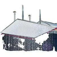OEM Rubinetto da doccia a LED per bagno, soffione a pioggia grande, montaggio a soffitto, cromato LED 24 pollici