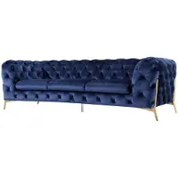 AEA Sofa Chesterfield Couch Polster XXL Garnitur Textil 3+3 designer Couchen Blau