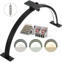 SucceBuy Lampada da scrivania a mezzaluna da 30 W con supporto per telefono - Luminosità regolabile