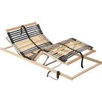 Prolenta Maison Exclusive - Rete a doghe per letto, marrone, 70 x 190 cm, faggio massiccio