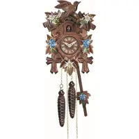 Engstler - Modello 522/10 - Orologio a cucù - Meccanismo a pendolo a carica giornaliera - Legno di noce - 22 cm