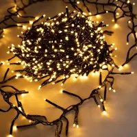 Spetebo Catena luminosa "Büschel" color oro tenue, 14 metri, con dimmer e timer - 1512 LED - Catena luminosa natalizia, bianco caldo intenso, con spina