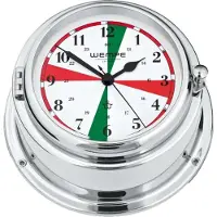 Wempe - CW360008 - Orologio da nave al quarzo - 150 mm - Ottone - Numeri arabi - Settori radiocomandati - BREMEN II