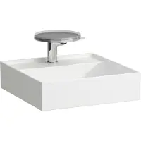 Laufen Kartell Lave-mains, encastrable, 2 trous pour robinet, sans trop-plein, 460x460mm, H8153310008151, H8153310008151