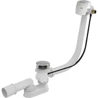 Alcadrain Sifone automatico per vasca da bagno (Alcaplast) con troppopieno per vasche a pareti spess