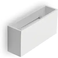 LINDBY applique Mavora, angolare, 25 cm, bianco, gesso, G9