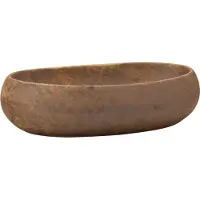 Syfax Lavabo da Appoggio Marrone Ovale 59x40x15 cm Vetroceramica