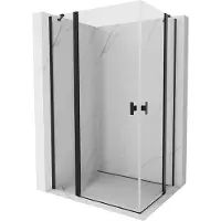 Mexen Mist Duo cabina doccia a battente 85 x 70 cm, trasparente, nero - 8A4-085-070-70-00