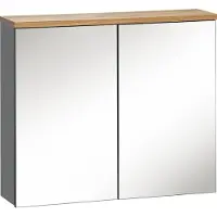 Comad Mobile Bagno Con Specchio Grigio Lucido 60 Cm 2 Ante
