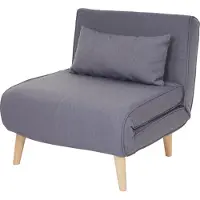 Mendler Divano letto HWC-D35, divano letto funzionale poltrona pieghevole poltrona reclinabile poltrona giovanile poltrona, tessuto/tessuto ~ grigio chiaro