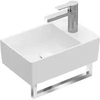 Villeroy & Boch Memento 2.0 lave-mains, 1 trou pour robinet, sans trop-plein, non poncé, 400x260mm, 43234001, 43234001