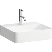Laufen VAL lavabo à poser, sans trou pour robinet, avec trop-plein, US fermé 450x420mm, H8162807161091, H8162807161091