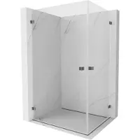 Mexen Lunar-B Duo cabina doccia a battente 90 x 80 cm, trasparente, gun metal - 832-090L-080P-95-00