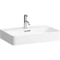 Laufen VAL lavabo, encastré, 1 trou de robinet, avec trop-plein, 650x420, H8102847571041, H8102847571041