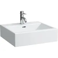 Laufen Living City lavabo, 3 trous pour robinet, avec trop-plein, 50x46 cm, blanc, H8174310001081, H8174310001081