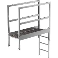 MUNK Günzburger Steigtechnik Gradino per parapetto Alluminio grezzo Lunghezza 1600 mm