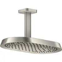 Hansgrohe AXOR ShowerSphere Douche de tête 370/220 1jet EcoSmart avec raccordement au plafond, 39761800, 39761800