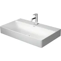 Duravit DuraSquare lavabo pour meuble, 80x47cm, 1 trou pour robinet, sans trop-plein, dessous poncé et émaillé, 23538000711, 23538000711