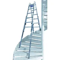 Iller-Leiter Scala a pioli Iller Multilift in alluminio lucido, 2x6 pioli