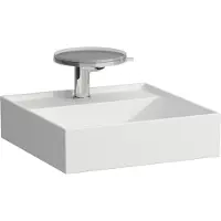 Laufen Kartell lavabo à poser, 2 trous pour robinet, sans trop-plein, 460x460mm, H8183317578151, H8183317578151