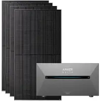 Anker Impianto fotovoltaico da balcone SOLIX da 2.000 W, con batteria solare 2 Pro e 4 pannelli solari da 500 W ciascuno, senza staffa di montaggio