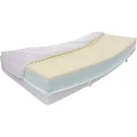 Dibapur VISCO Life XXL: Materasso ortopedico in schiuma fredda (140x200 cm) con nucleo di circa 23,5 cm e rivestimento trapuntato in tessuto double face, circa 24,5/25 cm (alta densità)