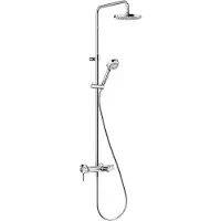 Kludi LOGO Mitigeur monocommandé Dual Shower System, avec bec de baignoire, 8 l/min, chrome, 6808305-00WR9, 6808305-00WR9