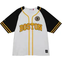 Mitchell & ness Casacca Bottoni Uomo Nhl Practice Day Button Front Jersey Bosbru White