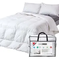 Homescapes Copertina estiva leggera – Piumino 230x220 cm, piume e piumino d'oca, classe termica 2