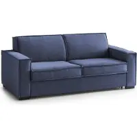 Talamo Italia Divano Letto 2 Posti Alisa 95x180 cm Nero, Sfoderabile Contenitore Italy