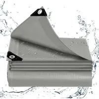 Woltu Telone impermeabile con occhielli 140 g/m² Telone protettivo in PE resistente ai raggi UV: Grigio 2x2 m Colore: Grigio Dimensioni: 2x2 m