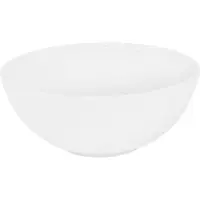 LuxeBath Lavabo Lavabo da appoggio, rotondo, Ø 32x13,5 cm, bianco, Vetroceramica