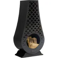 Cookking forno da terrazza in acciaio Avangardo nero 50x33x108 cm