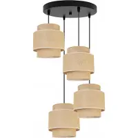 Light11 HOME Lampada a sospensione, lampadario da soffitto, paralume, Boho Juta