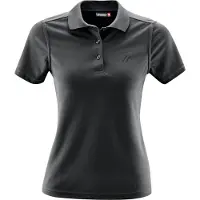 Maier Sports Women's Ulrike Maglia polo Donna (42, nero/grigio)