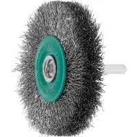 Lessmann Spazzola circolare con gambo INOX-filo 0,30 mm, ⌀ spazzola x larghezza setole: 80X18 mm