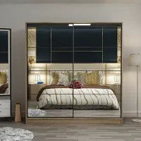 Skye Decor , Kale - 3977, armadio, Dore, 100 % PANNELLI DI PARTICELLE RIVESTITI IN MELAMMINA, 180 x 52 x 210 cm