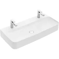 Villeroy & Boch Finion lavabo, sans trop-plein, 2 trous pour robinet, dessous poncé, 1000x470mm, 41681LR1, 41681LR1