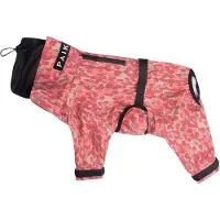 PAIKKA Tuta antipioggia per cani "Rain Suit" rossa, lunghezza dorso: 35 cm